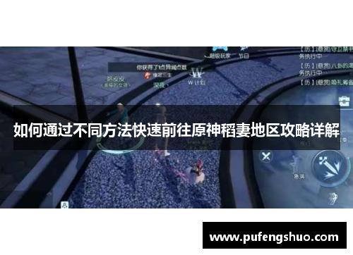 如何通过不同方法快速前往原神稻妻地区攻略详解